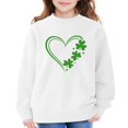 thumbnail image 6 of Otqutp Girls St Patricks Day Sweatshirt Cute Crewneck Irish Clove𝐫 T-Shirt Long Sleeve Pullover Sweater Teens Saint Patty's Outfit, 6 of 8