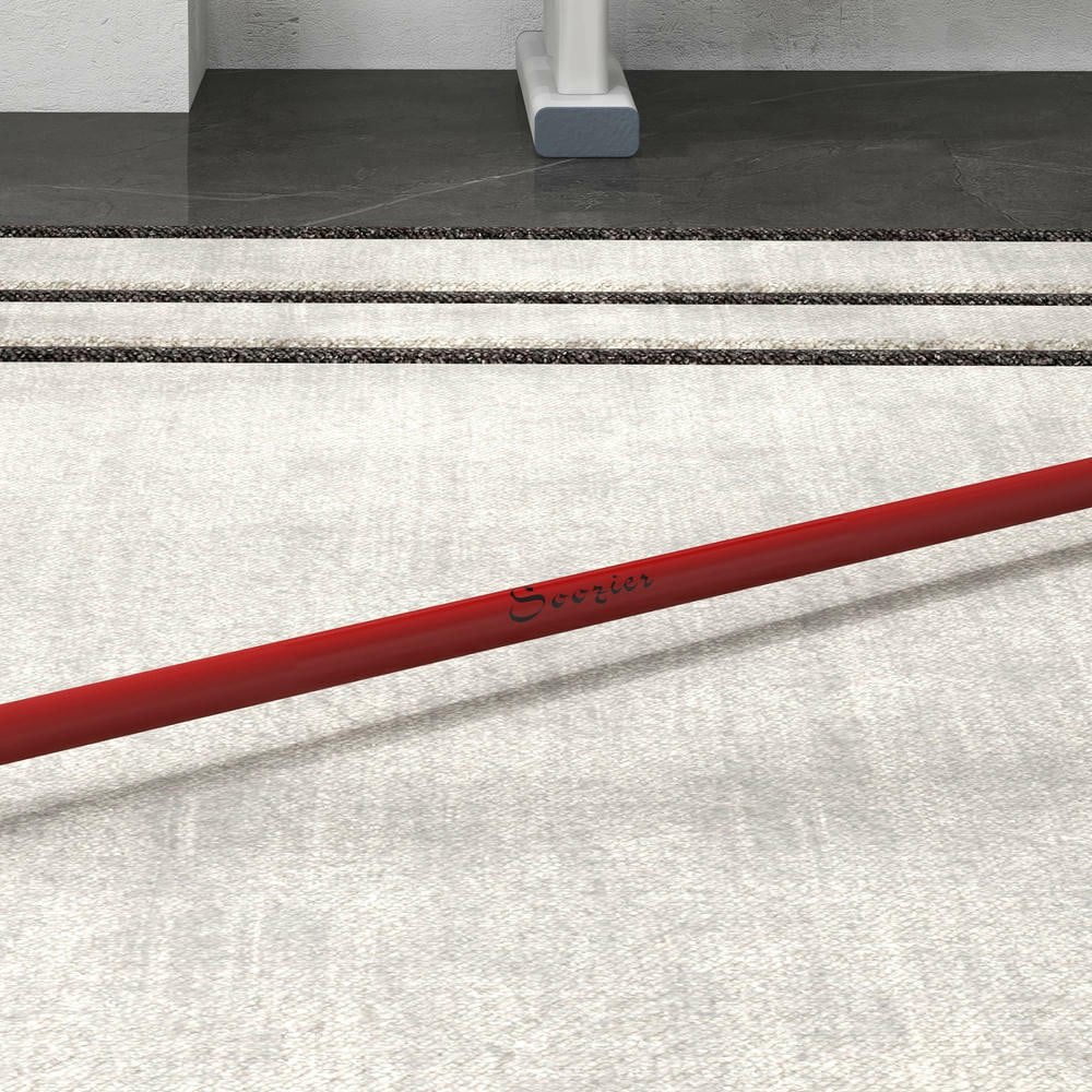 Resenkos 7.2ft Olympic Weight Bar, with Rotating Sleeves & Non-Slip Knurling Grip, 1500lbs Weight Capacity, Red, Durable