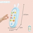 thumbnail image 2 of DISEN Baby Cell Phone Toy Teething, Musical Phone Toy for 6 to 12 MonthsToddlers Kids Infants Toddlers Electronic Learning Toy with Sound Light, Blue（1pcs）, 2 of 7
