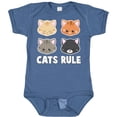 thumbnail image 3 of Inktastic Cats Rule with Cat Heads Boys or Girls Baby Bodysuit, 3 of 5