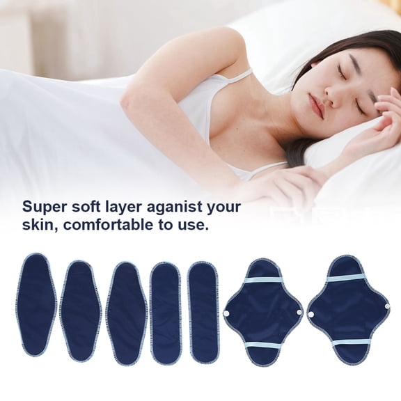 8Pcs/kit Female Reusable Menstrual Pad Set Waterproof Sanitary Cloth Liner, Menstrual Cloth Pads, Waterproof Menstrual Pad