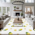 thumbnail image 3 of Cute Lemon Floral Area Rugs 8'x10', Washable Small Throw Rugs for Living Room Patio, Farmhouse Summer Fruits Indoor Outdoor Rug Non-Slip Low Pile Carpet Runner Reversible Floor Mats, 3 of 8