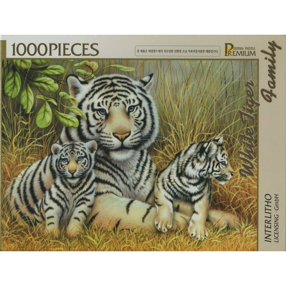 White Tiger Family 1000 Piece Puzzle