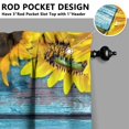 thumbnail image 5 of Vintage Rustic Bloom Curtains 36 Inch - 3 Panel Country Bohemian Set with Wildflowers, Rod Pocket Kitchen, 5 of 6