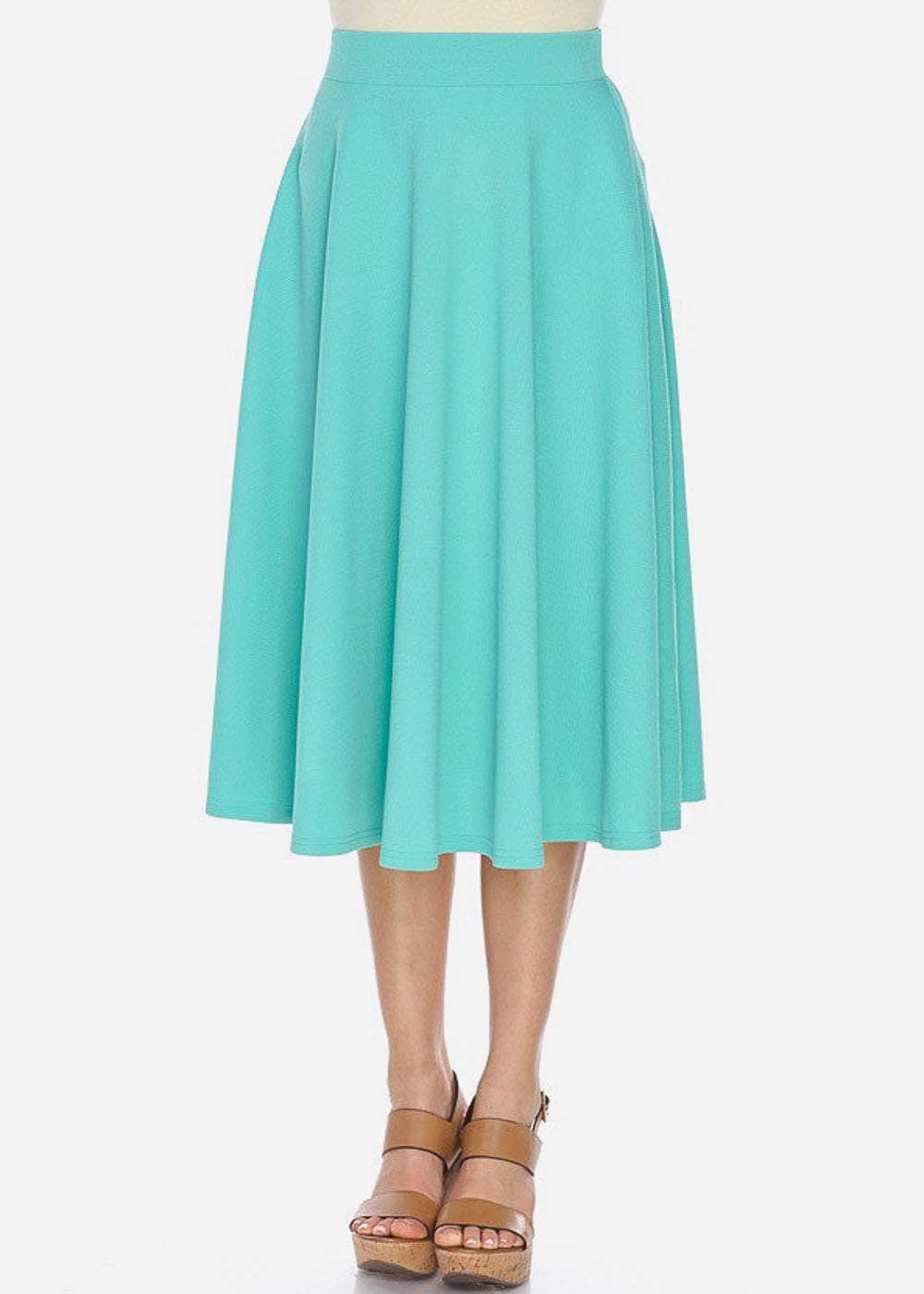 fit and flare midi skirt