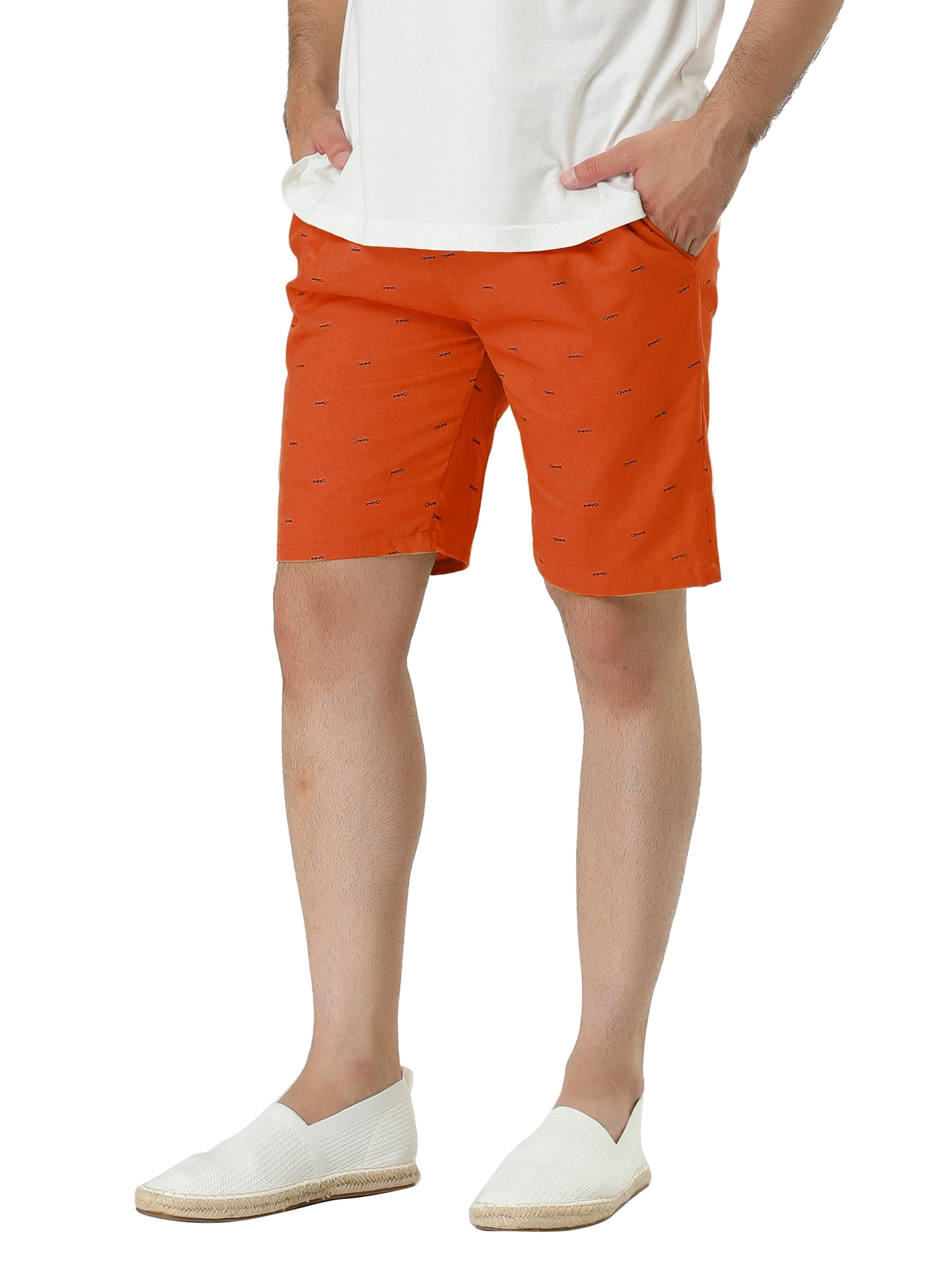 Men's Summer Swim Elastic Waistband Drawstring Patterned Beach Board Shorts