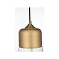 thumbnail image 5 of Living District Ashwell 5 Inch Pendant Clear Shade in Satin Gold, 5 of 10