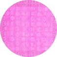thumbnail image 1 of Ahgly Company Indoor Round Abstract Pink Modern Area Rugs, 7' Round, 1 of 4
