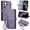 Purple, variant on Allytechgroup for Samsung Galaxy S25 Ultra Case with Cards Holder, RFID Blocking PU Leather Wallet Case Support Wireless Charging Shockproof Full Body Protective for Samsung Galaxy S25 Ultra, Brown