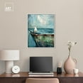 thumbnail image 3 of Seagull And Boat Canvas Coastal Wall Art by Art Remedy, White Frame, 20" x 24", 3 of 7