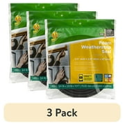 (3 pack) Duck Brand Black Large Gap Foam Weatherstrip Seal, 0.75 in. x 0.375 in. x 10 ft.