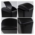 thumbnail image 3 of Plastic Trash Cans 3-Pack, 4.5 Gallon - Kitchen Bathroom Bedroom Office Waste Bins with Lid - Black, White, Grey, 3 of 7