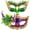 Colorful, variant on SUNSIOM Men Women Masquerade Facewear, Exquisite Glitter Half Face Facewear Halloween Cosplay Headwear
