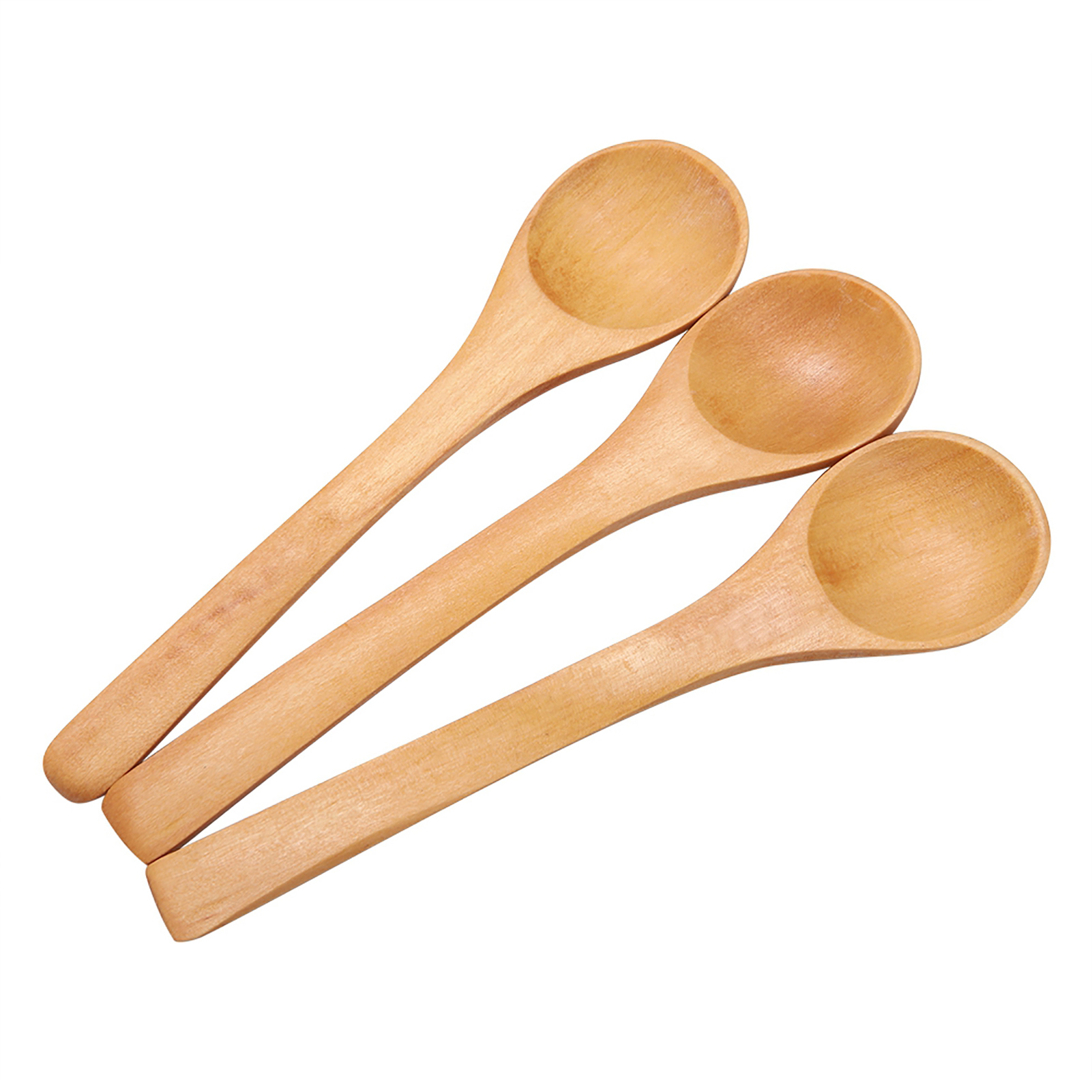 LAZIOEGR 30-Piece Mini Natural Wooden Children Spoons Kitchen Condiment Tool