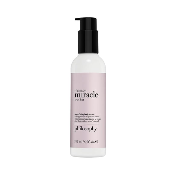 philosophy ultimate miracle worker resurfacing body serum - with retinol, hyaluronic acid & peptides - clinically proven to immediately double skin's moisture and reduce