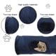 thumbnail image 3 of Los juguetes para gatos se pueden almacenar túneles plegables para gatos de gamuza, túneles para gatos de diferentes colores, azul marino, 3 of 5