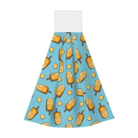 

Coaee Lemon Ice Cream for Fast Absorbent Hanging Towels with Velcro for Kitchen Bathroom Laundryroom