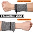thumbnail image 3 of 5 Pcs Portefeuille Poignet Portefeuille de Course Bracelet Poignet pour Femmes Hommes Pochette Poignet Portefeuille Poignet à Fermeture Éclair pour Course Marche Randonnée Jogging Voyage, 3 of 5
