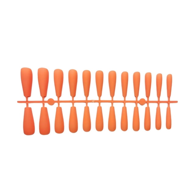 False Nail Tips Shiny Color Super Coffin Manicure Tools Press Lady Detachable DIY Accessories Artificial Fingernails Orange Yellow