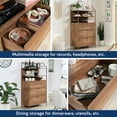 thumbnail image 4 of Bedroom 3-Drawer Dresser with Shelves, Sindoori Mango Finish, 4 of 6