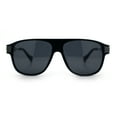 thumbnail image 3 of Polarized Mogul Mobster Flat Top Racer Mafia Plastic Fashion Sunglasses Matte Black Gunmetal - Black, 3 of 5