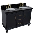 thumbnail image 6 of 49 in. Double Wooden Vanity Dark Gray with Black Galaxy Oval Sink, 6 of 11