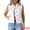 White, variant on Women's Denim Vest Button Down Sleeveless Jean Jacket M Dark Blue