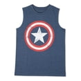 thumbnail image 1 of Marvel Comics - Camiseta sin mangas con escudo del Capitán América para niños, azul, S (8) Marvel Comics Tanque muscular, 1 of 2