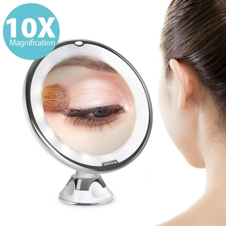 Beautural Vanity Mirror Makeup 10X Magnifying Lighted  Mirriors with Illuminated White LED for Women/Man for Bathroom