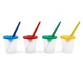 thumbnail image 5 of 10 piezas de pincel de pintura de 10 colores, vaso de cepillo de lavado anti-retroceso de plástico, pincel para pintura al óleo para niños, graffiti, pincel de cerdas, vaso para mezclar colores Rojo Verde, 5 of 5