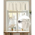 thumbnail image 4 of Valance for Windows,Modern Solid Color Cream Art Valances Curtain Rod Pocket Valance for Kitchen Bedroom Living Room Bathroom,Simple Minimalist Style Short Curtains Window Treatment 42x12in, 4 of 9