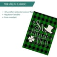 thumbnail image 2 of St Patricks Day Green Black Buffalo Plaid Clover Magic Hat House Flag Vertical Double Sided St Patricks Day Yard Outdoor Decoration 28 x 40 Inch (HF-D), 2 of 6