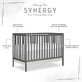 Dream On Me Synergy 5in1 Convertible Crib in Steel Grey, Greenguard