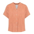 thumbnail image 4 of hotojiny Button down Shirts for Women Short Sleeve Summer Tops V Neck Henley Shirt Work Blouses Business Casual Outfits S-2XL, 4 of 5
