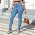 thumbnail image 5 of High Waisted Jeans for Women Skinny Denim Pant Stretch Pencil Trousers Slim Long Pants, 5 of 5