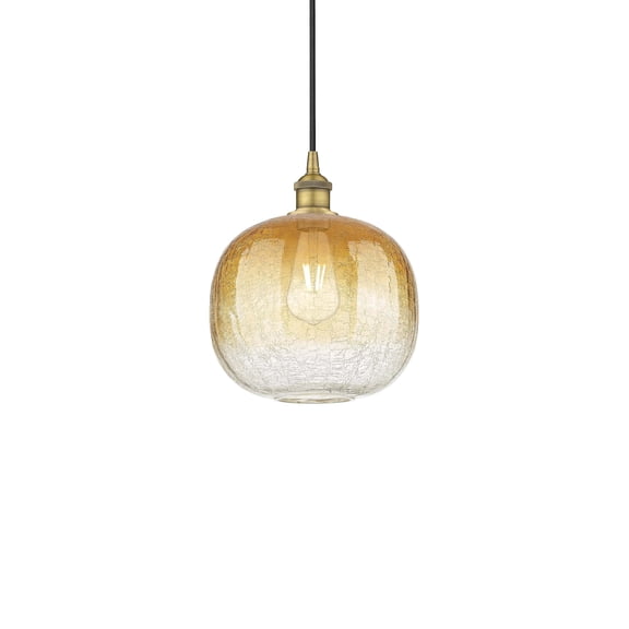 Innovations Lighting 616-1P-BB-G481-10AM Brookhaven Sphere 11" Wide Mini Pendant - Brushed