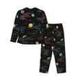 thumbnail image 2 of Goofa Galaxy Printed Women’s 2 Piece Pajama Set Super,Pajamas Women's Long Sleeve Sleepwear Soft Button Down Loungewear Pjs Lounge Set Nightwear-Medium, 2 of 9