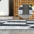 thumbnail image 4 of GlowSol 9'x12' Large Area Rug Modern Checkered Washable Rugs for Living Room Bedroom Non-Slip Low Pile Soft Foldable Rug, Black, 4 of 6