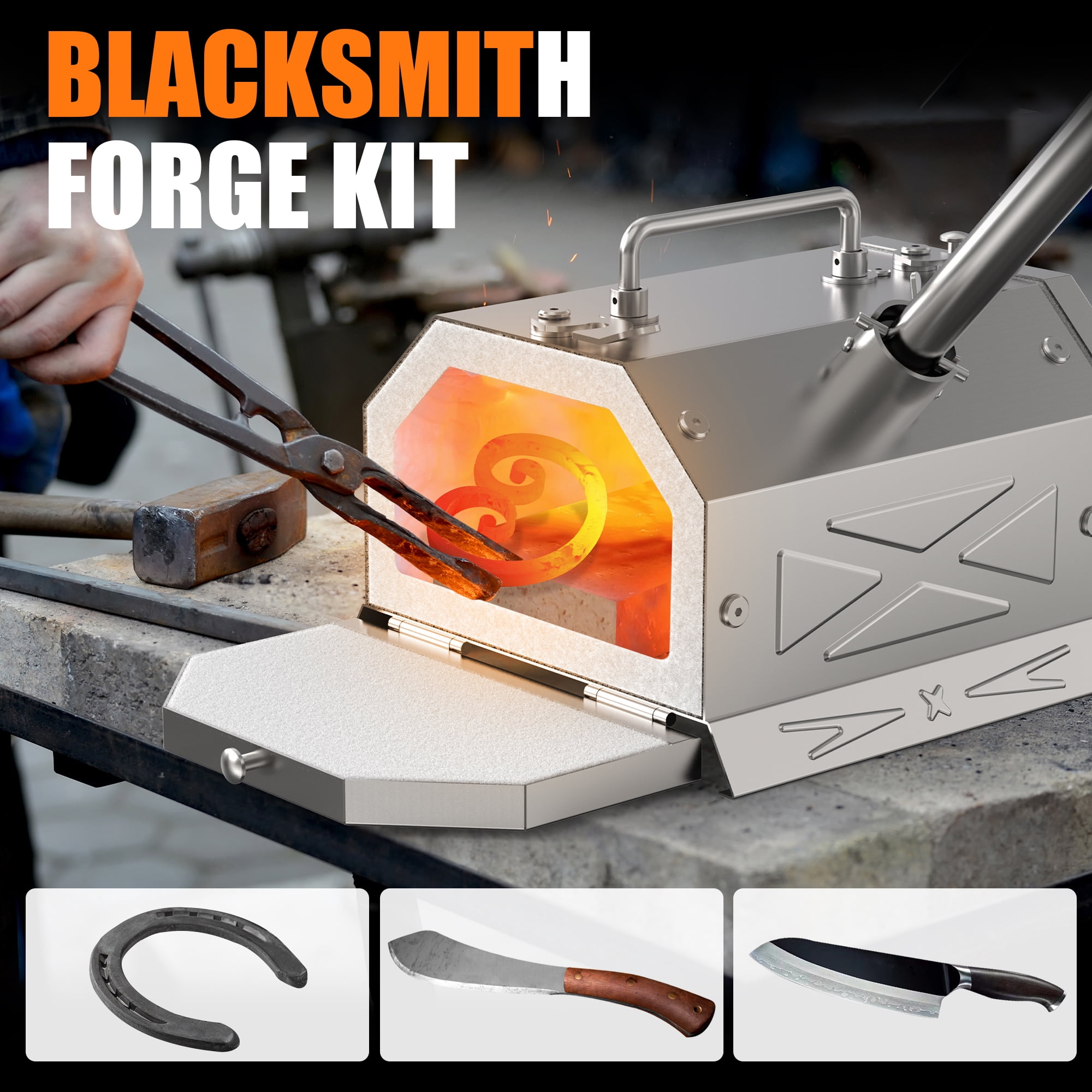 Nelyrho Portable Blacksmith Beginner Forge Kit With 30PSI