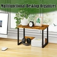 thumbnail image 4 of Printer Stand with Storage for Desk, Desktop Printer Stand Shelf Organzier for Home/Office Heavy Duty Printer Riser Under Desk Small Printer Table for Fax Machine Copier Scanner(Rustic Brown), 4 of 14