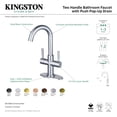 thumbnail image 4 of Kingston Brass LS8453DL Concord Two-Handle 1-Hole Bathroom Faucet with Deck Plate and Push Pop-Up Drain in Brushed Brass, 4 of 4