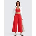 thumbnail image 3 of CRZ YOGA Lightweight Wide Leg Cropped Pants for Women 25" Casual Travel Work Sweatpants Summer, 3 of 5