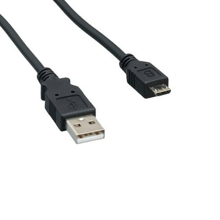 Kentek 10 Feet FT USB 2.0 Type A Male to Micro B Male Cable 28 AWG High Speed M/M Cord Data Transfer Sync Charge Power Black For Digital Camera Cellphone PDA PC (Best Way To Transfer Data From Pc To Pc)