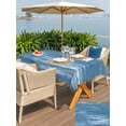 thumbnail image 5 of Outdoor Tablecloths with Umbrella Hole & Zipper, Vintage Blue 60 x102 Inch Rectangle Tablecloths, Modern Abstract Art Ombre Waterproof Table Cloth, Patio/Pool/Picnic Table Covers, 5 of 8