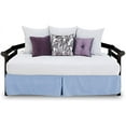 thumbnail image 2 of Pleated Bed Skirt with Split Corners for Daybeds - Three Side Coverage - 100% Brushed Microfiber Bed Skirt with 18" Inches Drop - Twin Size 39" x 75" (Light Blue Solid), 2 of 7