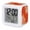 Orange, variant on Coral Navy Blue Digital Alarm Clock for Bedrooms, Smart LED Alarm Clock with 7 Color Changing Night Light, Coastal Ocean Marine Nautical Beach Silent Wake Up Clocks for Sleep Study Cooking 3.2"x3.2"
