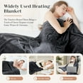 thumbnail image 5 of WISHEAD Electric Heated Blanket with 9 Heat Settings & 4 Auto-Off Timers, Dual-Sided Flannel Throw for Twin Bed, Machine Washable, ETL & FCC Certified, 62"x84", Dark Gray, 5 of 7