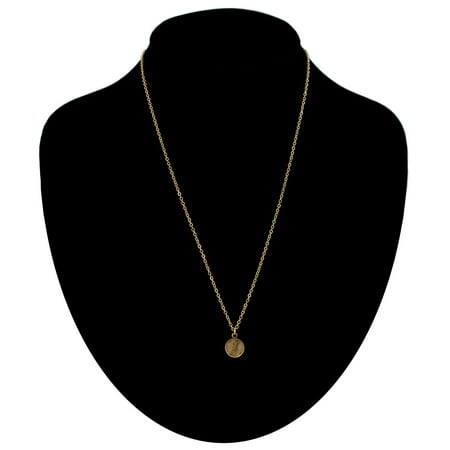 - Gold Tone Chain Cursive Initial Letter J Charm Pendant Necklace Made In USA