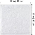 thumbnail image 3 of Cotton Towel Set - Ringspun Cotton, Premium Flannel Face Towels, Absorbent and Soft Fingertip Towels (12-pack, White), 3 of 5