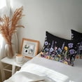 thumbnail image 5 of Purple Watercolor Outdoor Pillow Covers Pack of 2 Wildflower Flower Black Background Design Waterproof Throw Pillow Covers Decorative Cushion Cases for Patio Garden Tent Balcony Couch 20x12 inch, 5 of 8